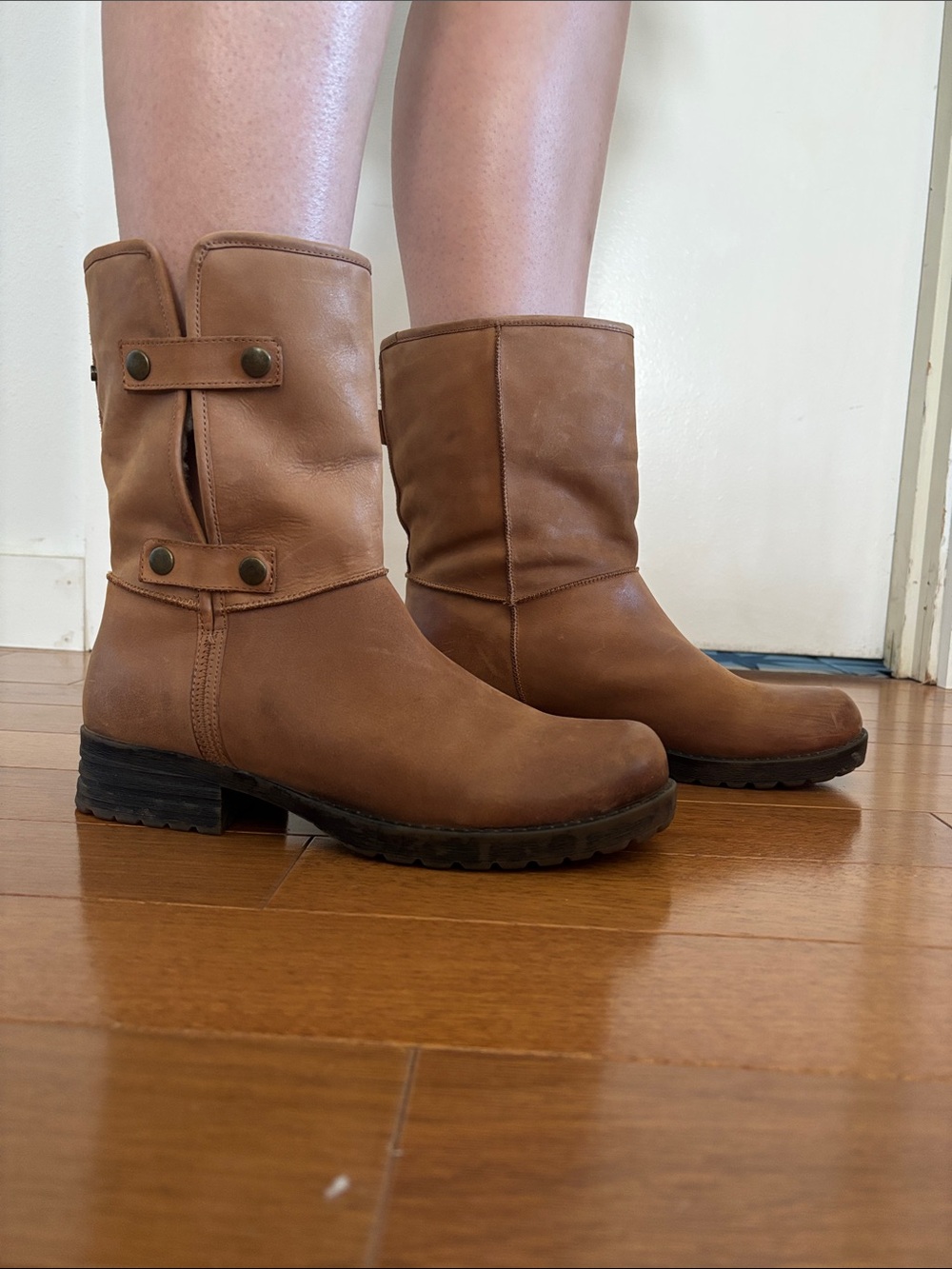 Leather Shearling Tara M Boots